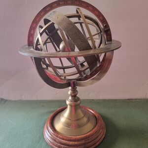 Brass Armillary Sphere Globe Decor